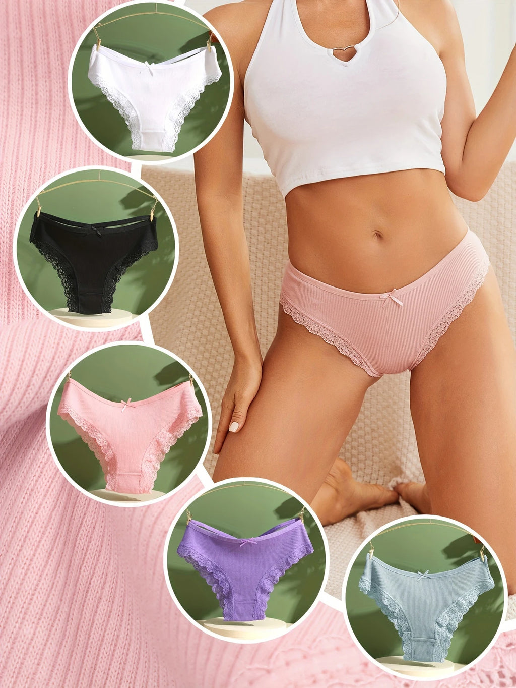 5-Piece Cotton Underwear Set