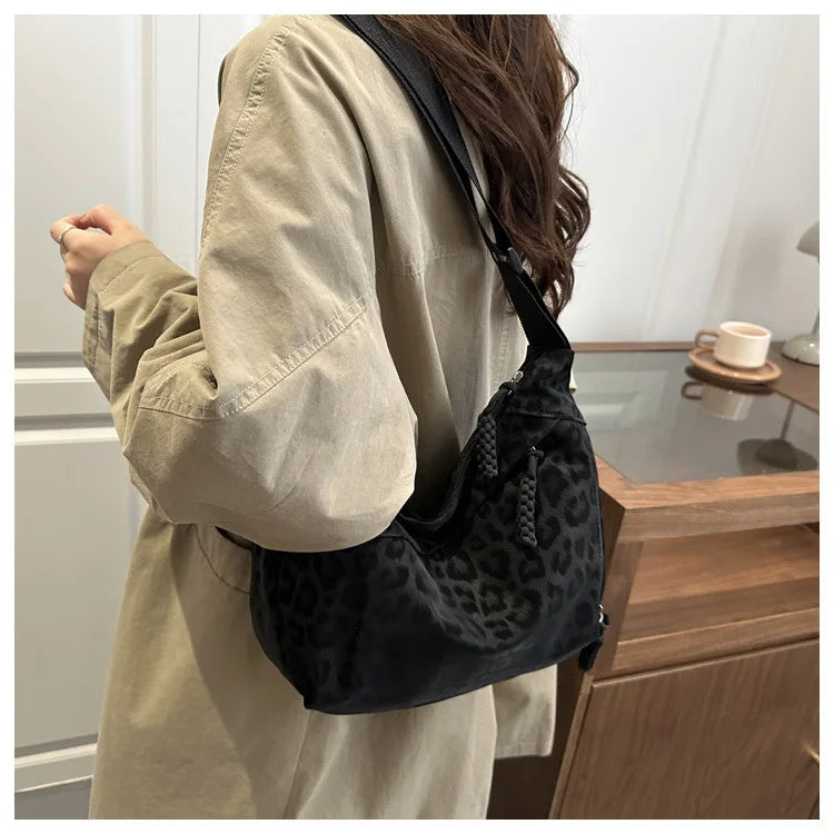 Leopard Soft Leather Handbag
