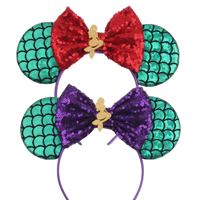 Sequined Character Mouse Ears Headband
