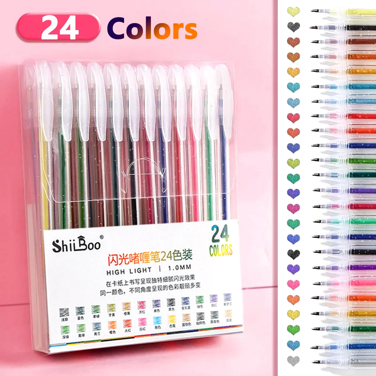 60 Colors Glitter Gel Pen 1.0mm