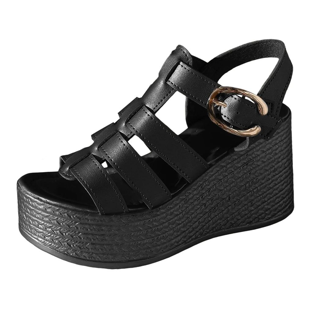 Strappy Wedge Sandals