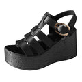 Strappy Wedge Sandals