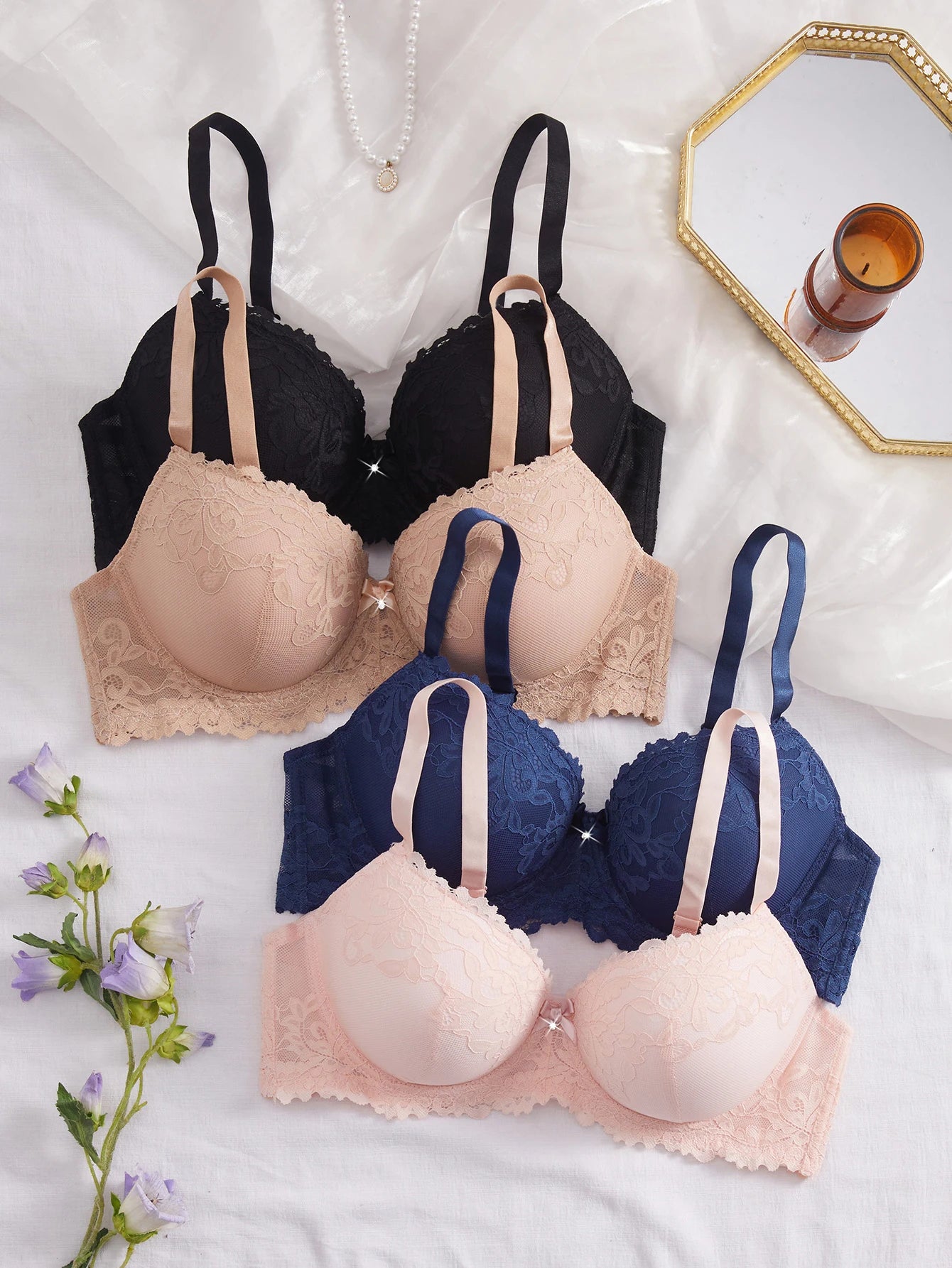 4 Piece Bra Set