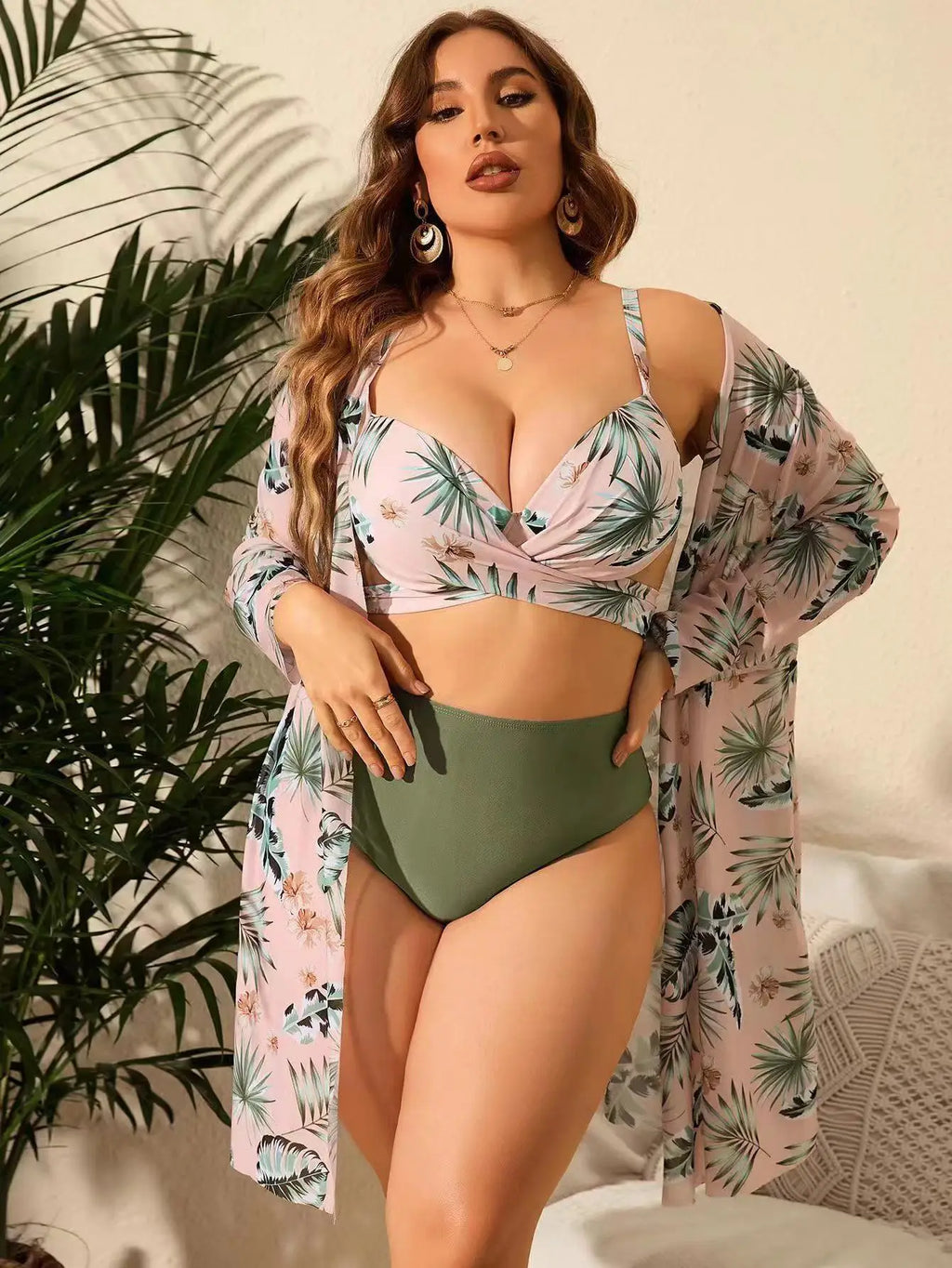 3 Piece Set-Bikini& Cover-Up