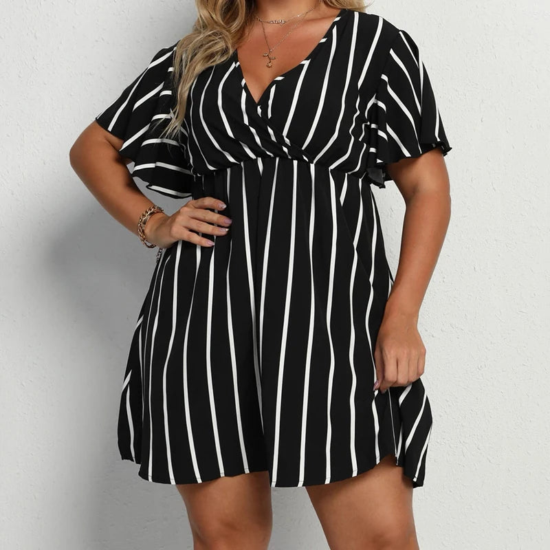 V-Neck Mini Dress