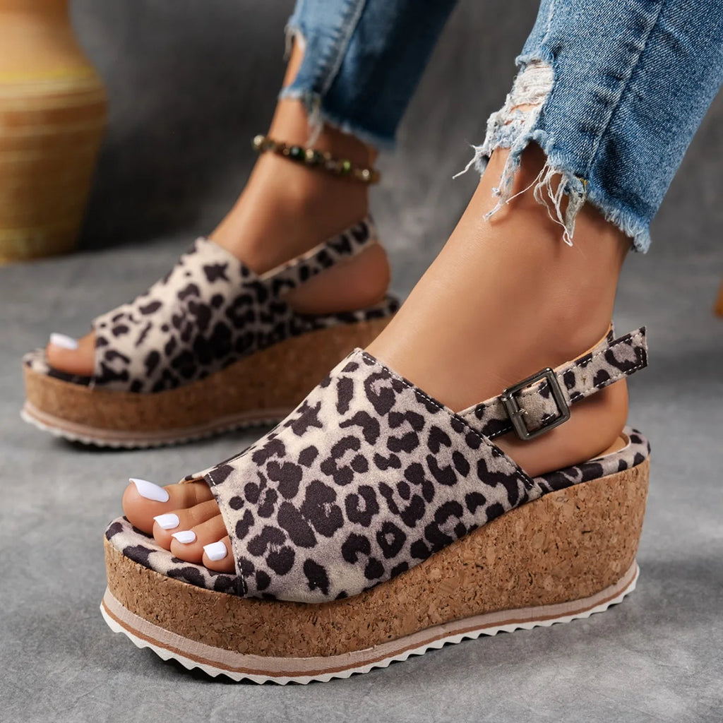 Wedge Peep-Toe Sandals