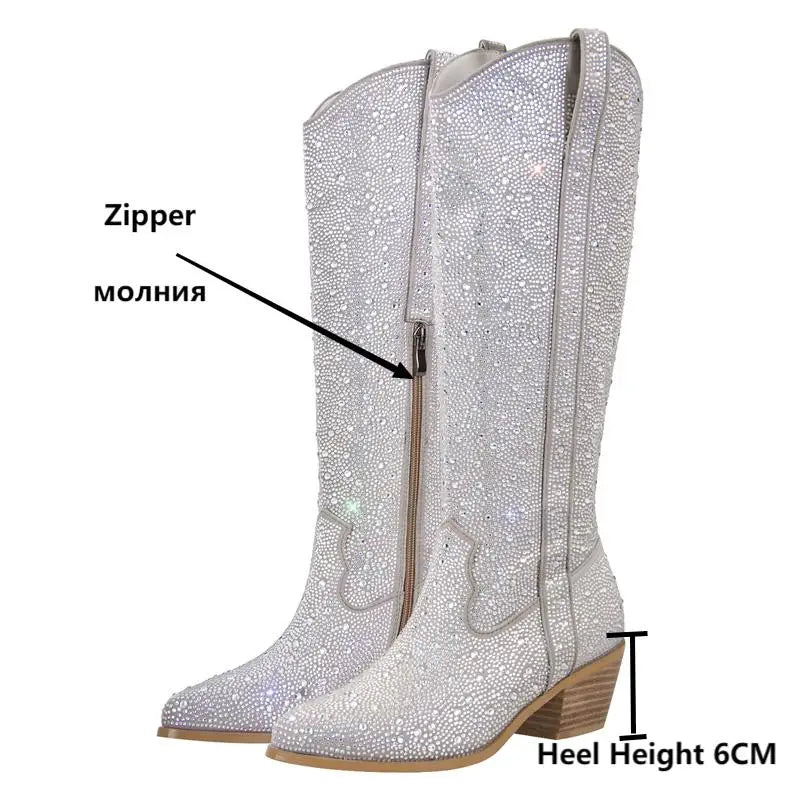 Sparkly Rhinestone Boots