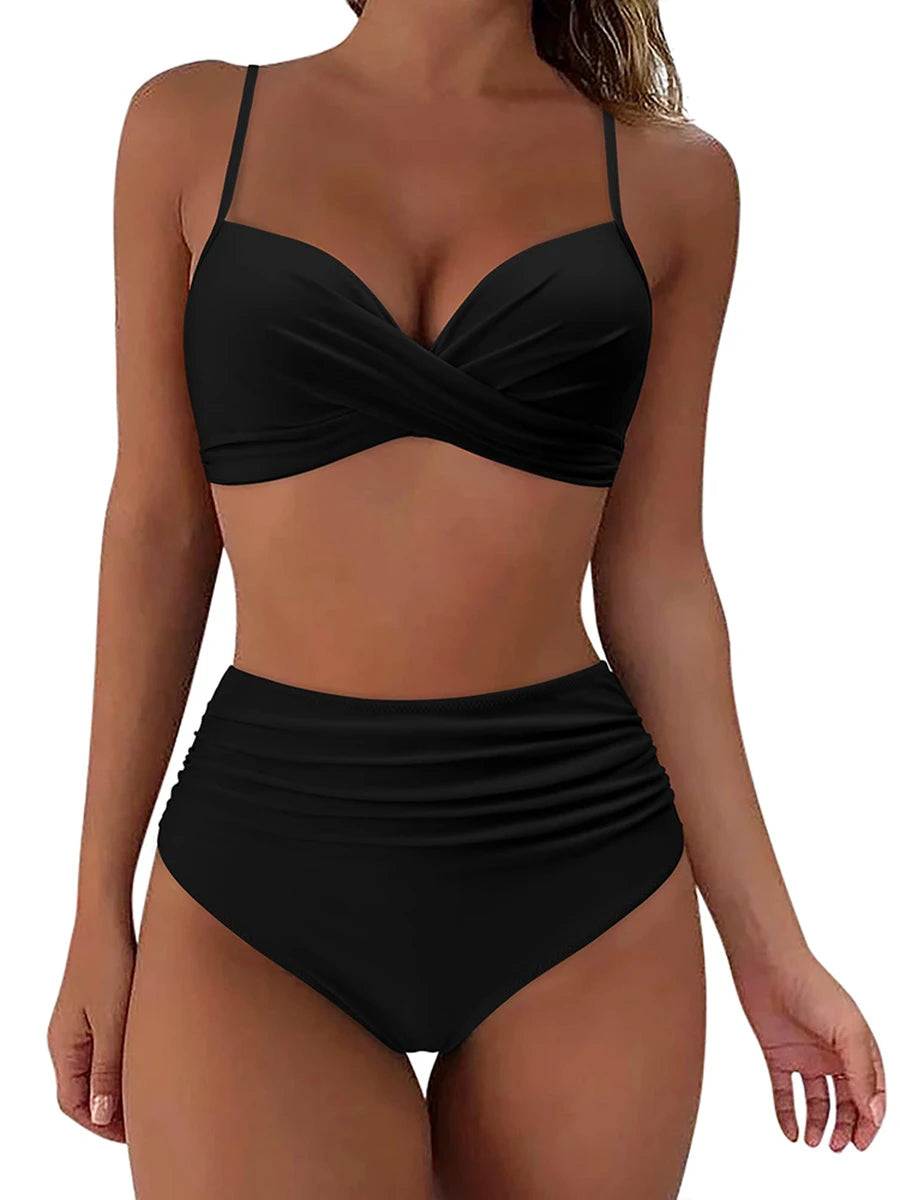 Bikini Top&High Waist Bottoms