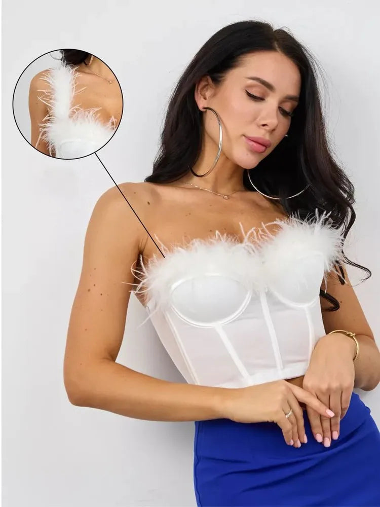 Feathered Bustier