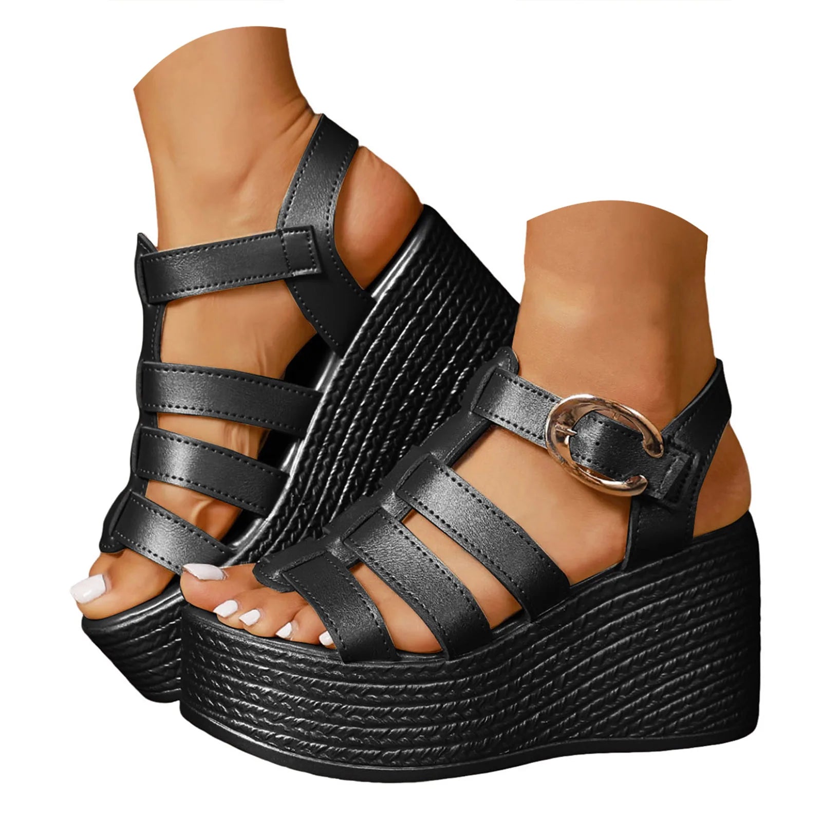 Strappy Wedge Sandals