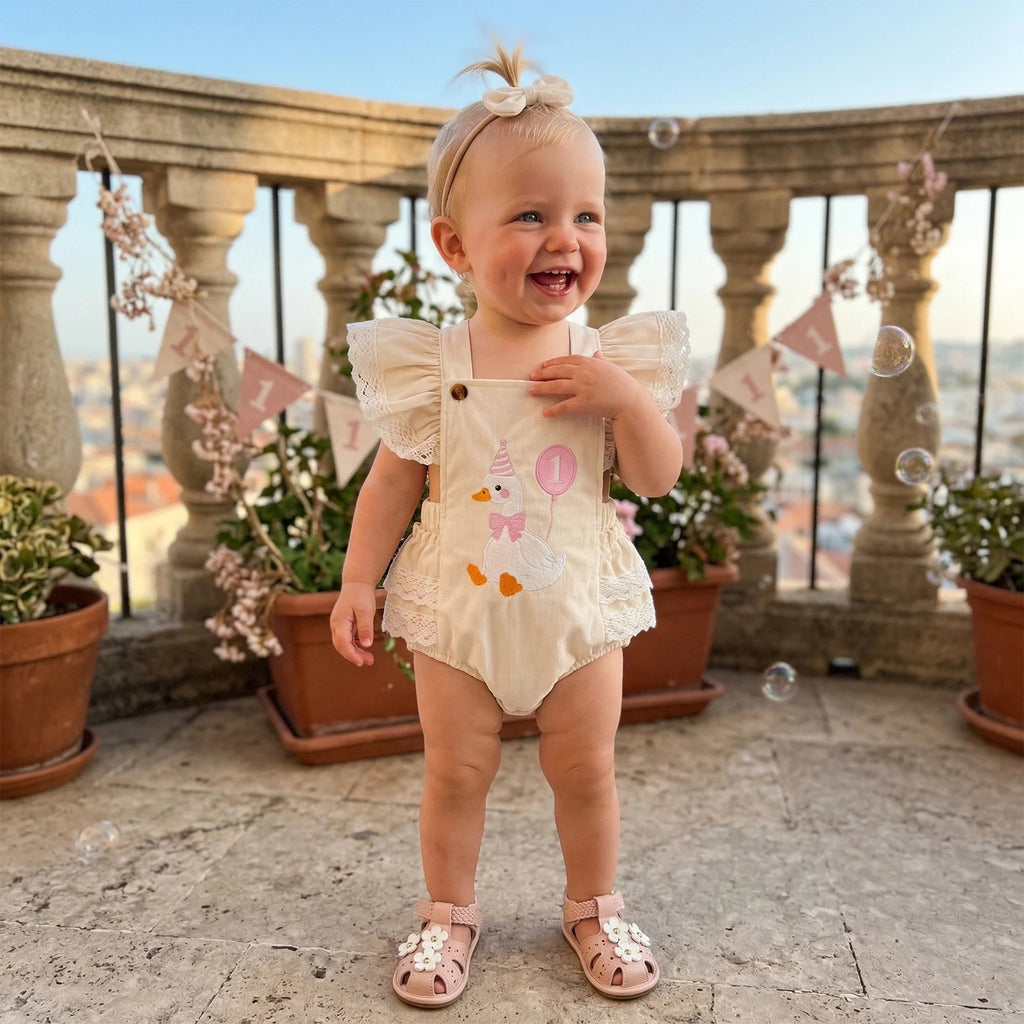 Birthday Romper&Headband
