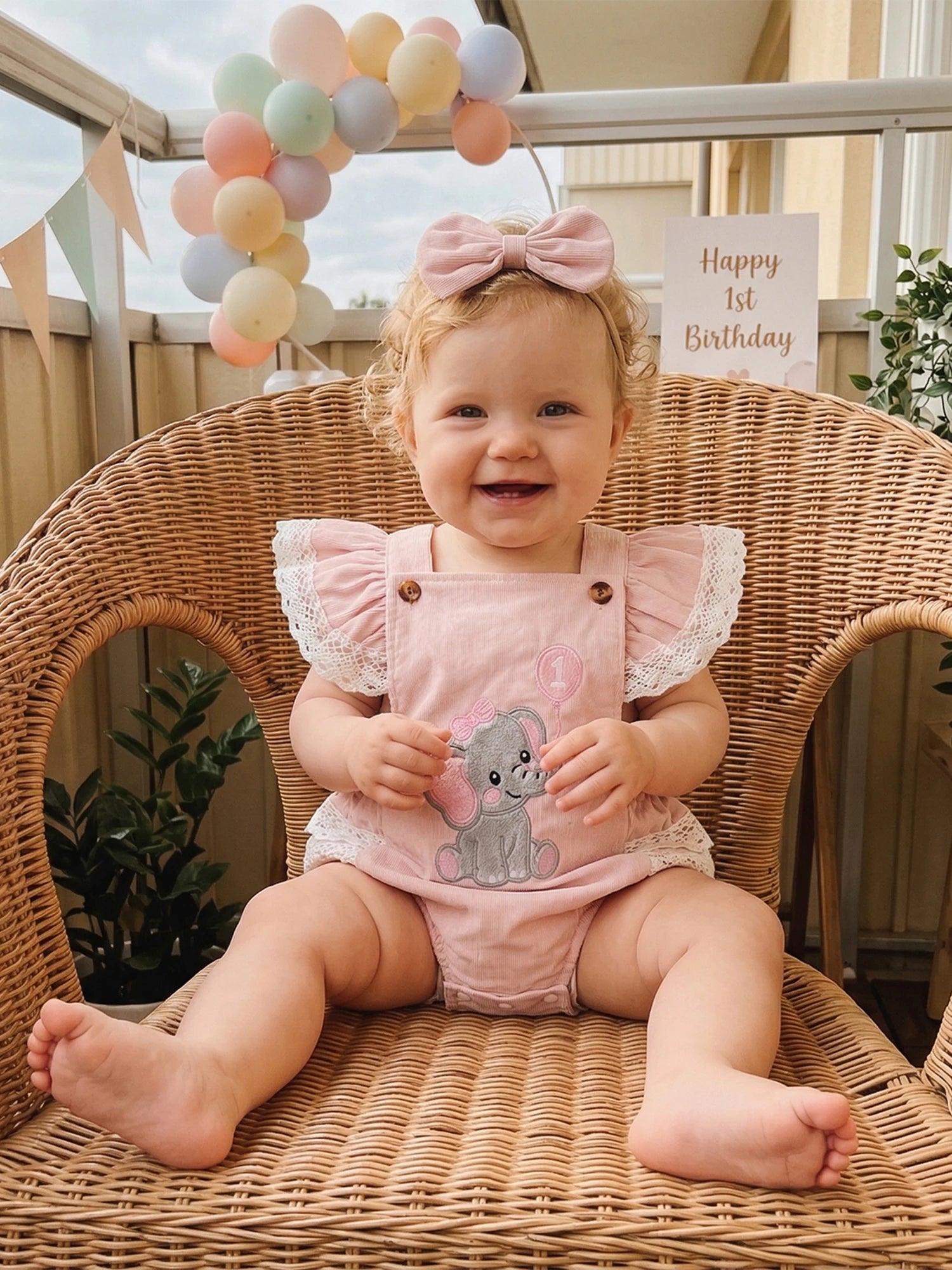 Birthday Romper&Headband