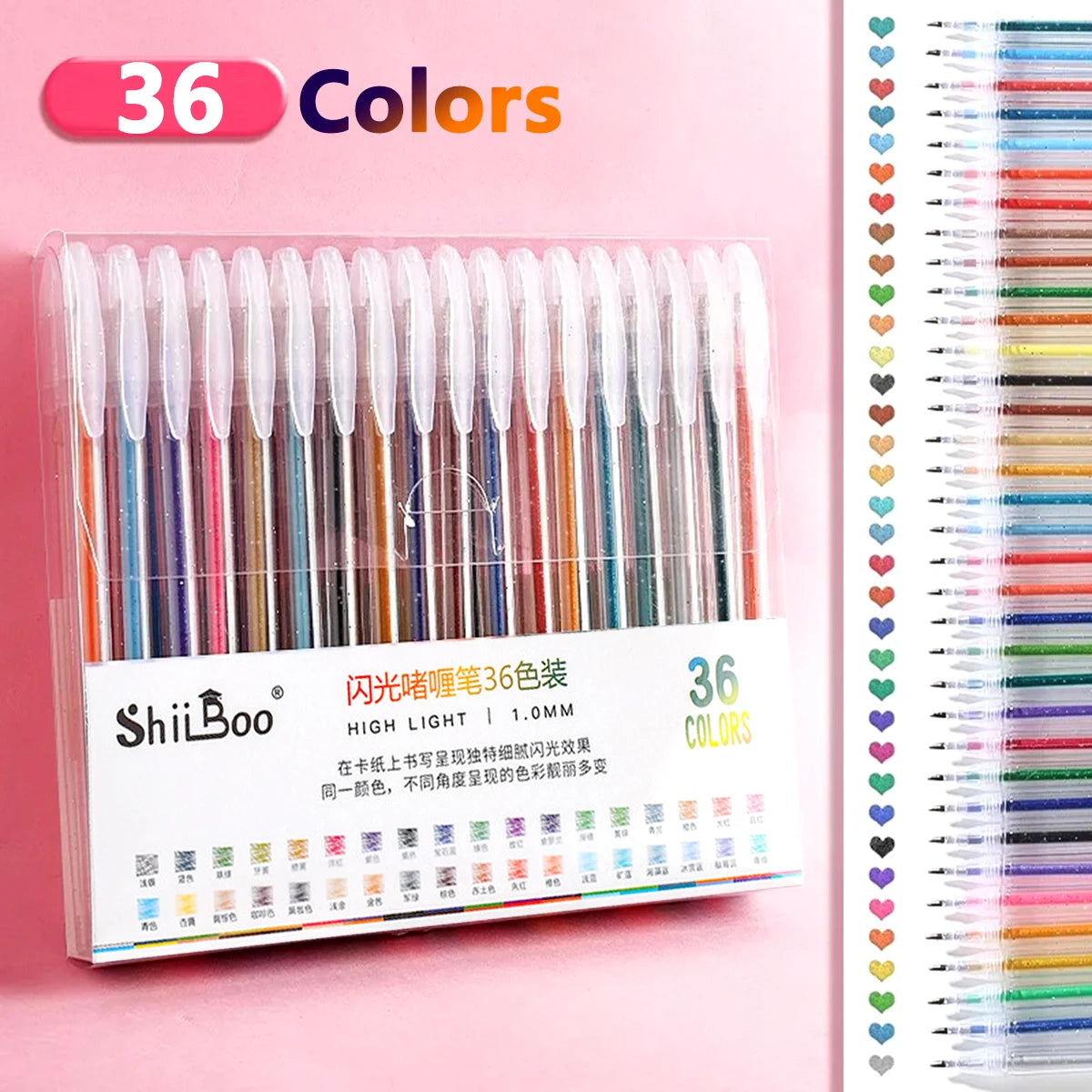 60 Colors Glitter Gel Pen 1.0mm