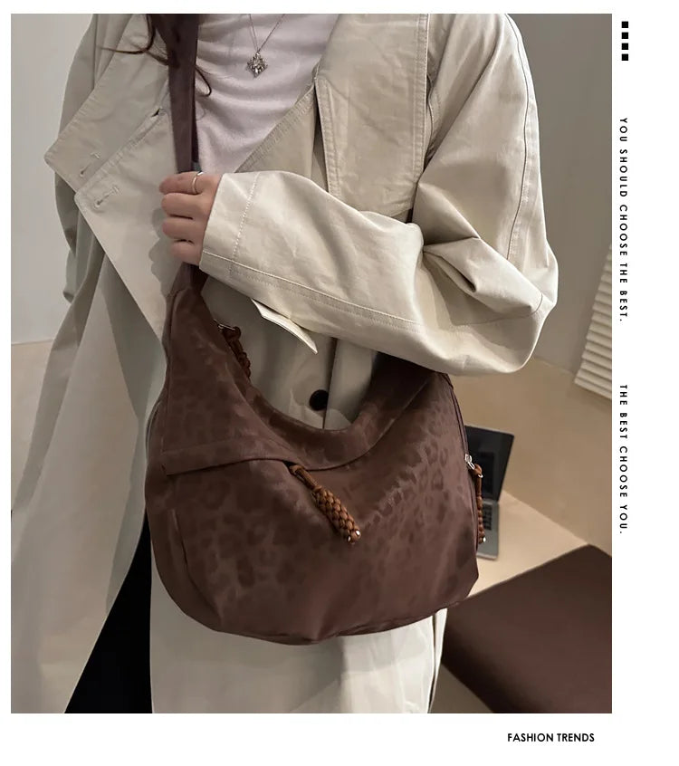Leopard Soft Leather Handbag