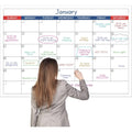 Wall Mount Rewritable Calendar - Undated Monthly Calendar, 40 × 23.62 with 8 Round Stickers