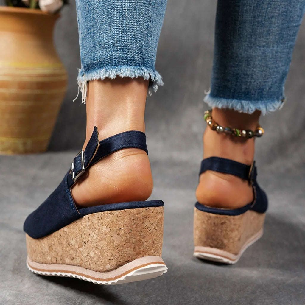 Wedge Peep-Toe Sandals