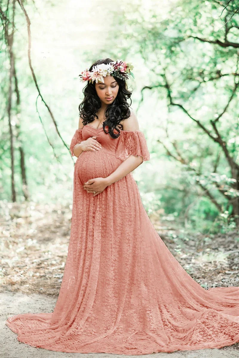 Lace Maternity Gown