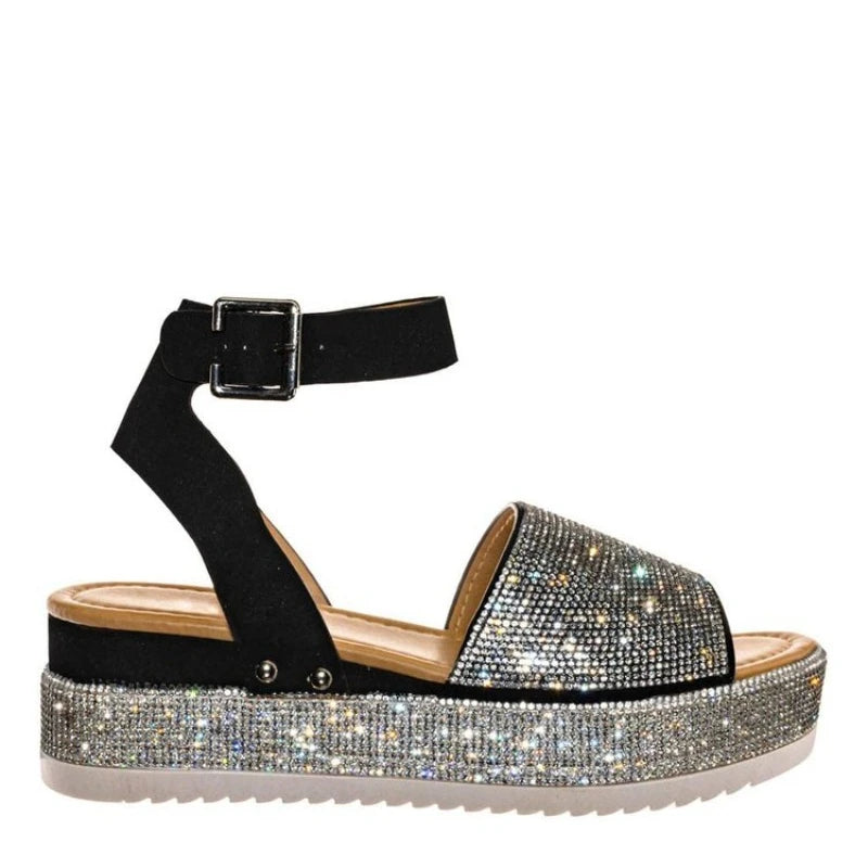 Platform Rhinestone Sandals