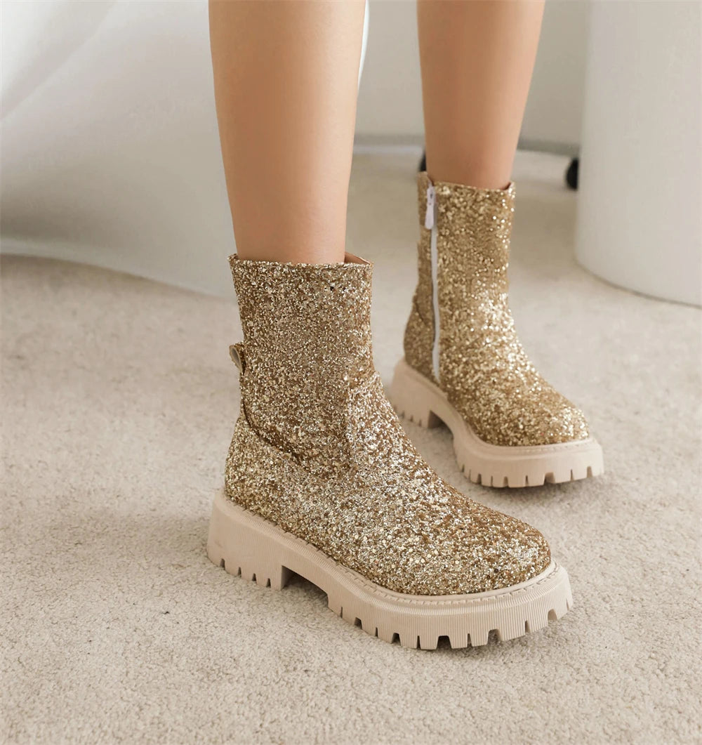 Chelsea Glitter Booties