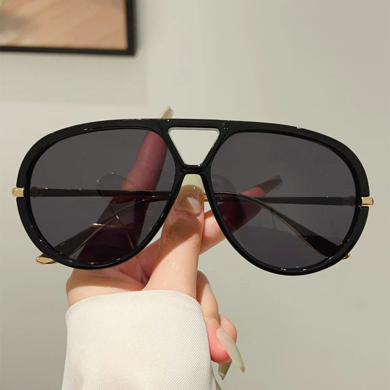 Thick Frame Aviator Sunglasses