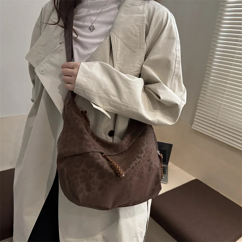 Leopard Soft Leather Handbag