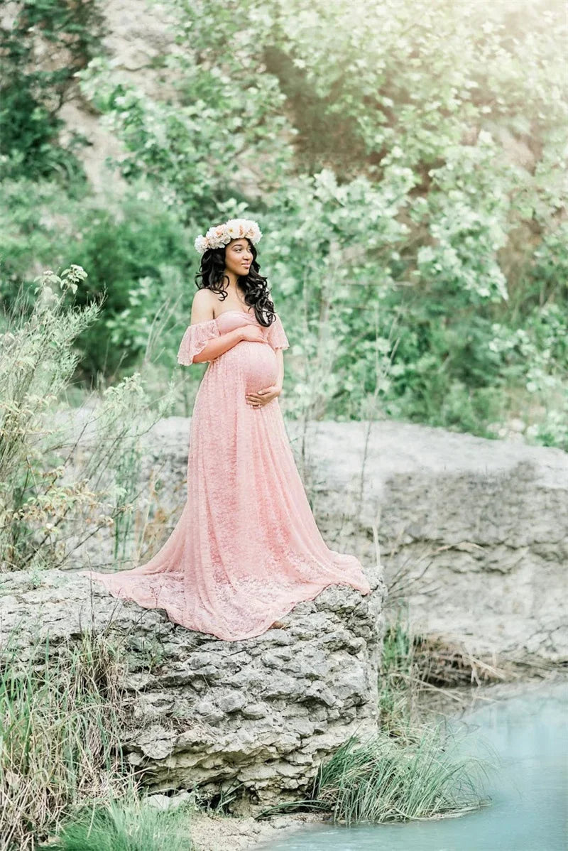Lace Maternity Gown