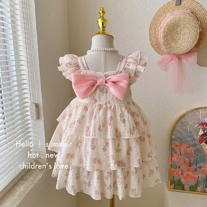 Little Girls Dress With Bow