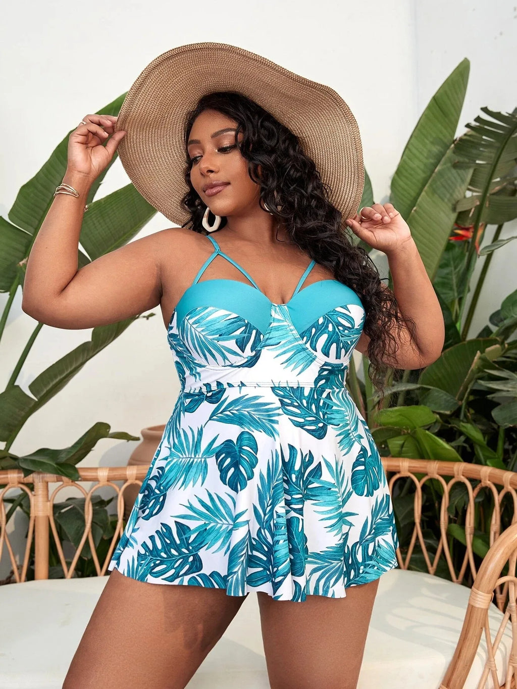 Tankini Top&High Waist Bikini Bottoms
