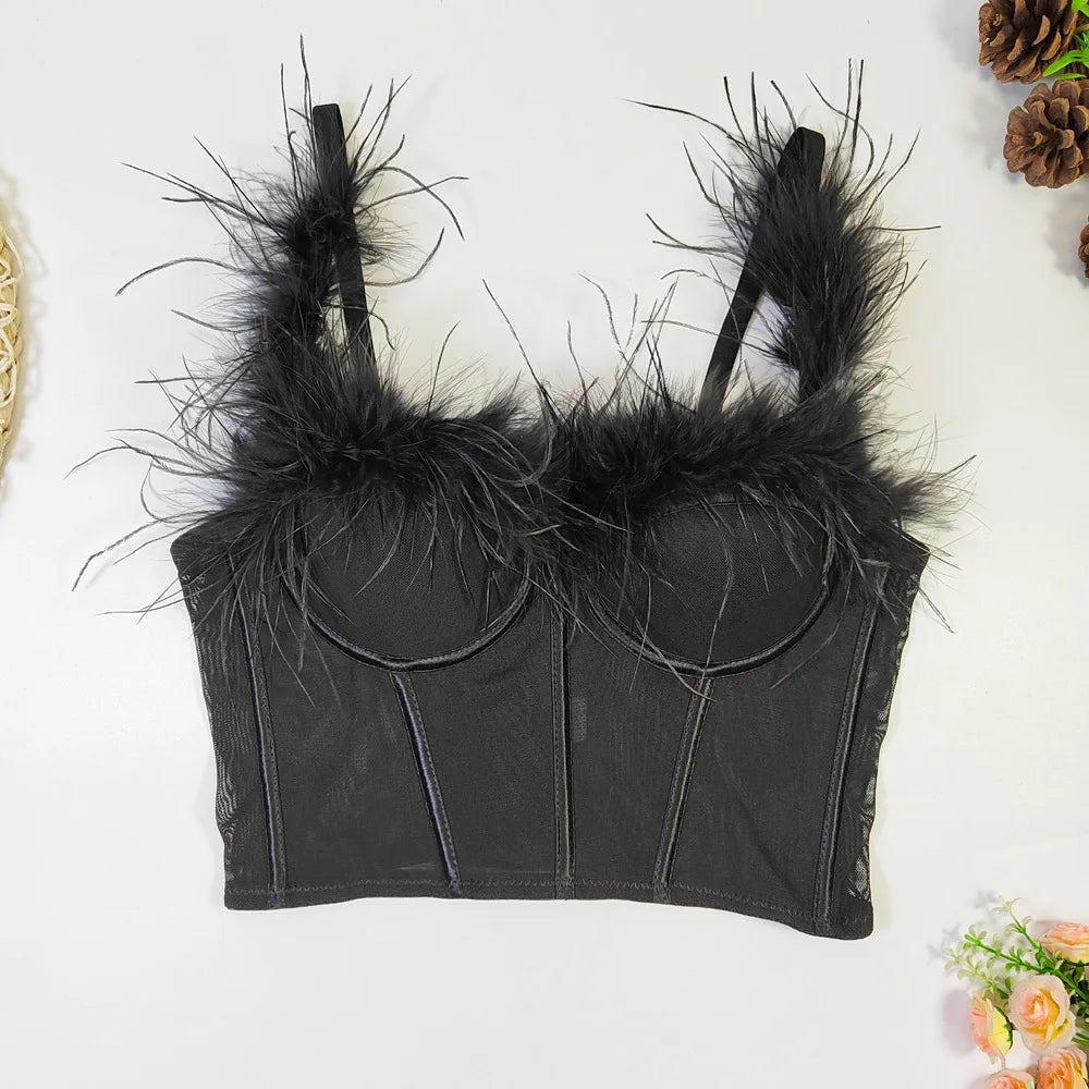 Feathered Bustier
