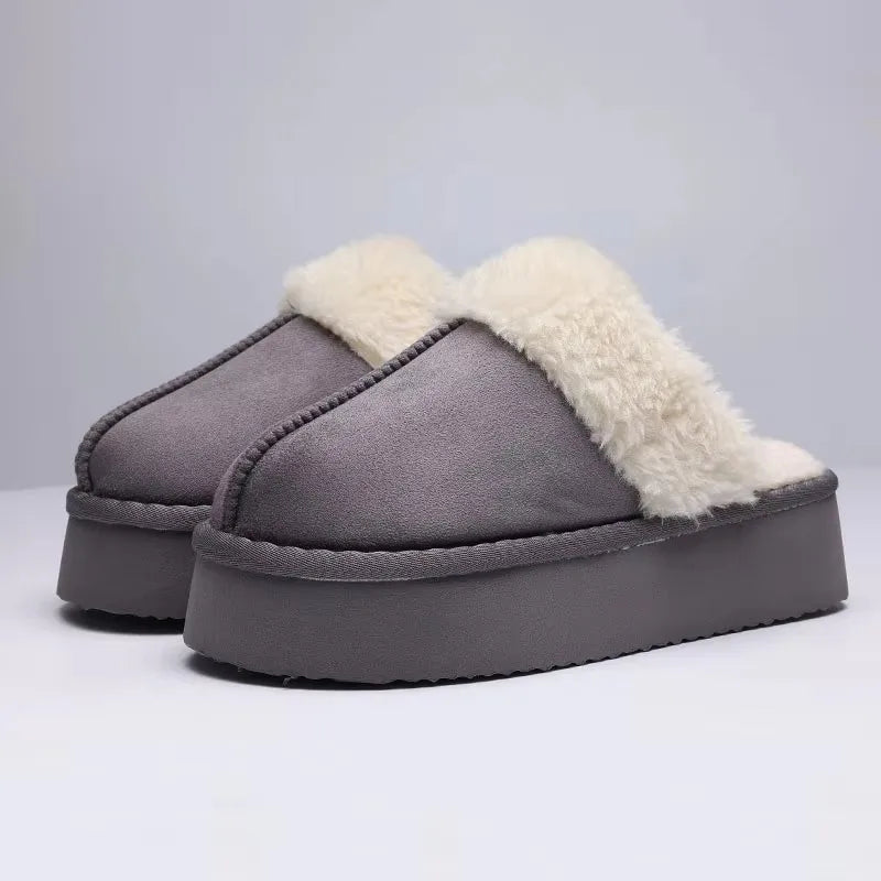 Platform Fuzzy Slippers