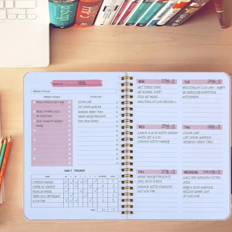 Undated A5 Weekly Planner