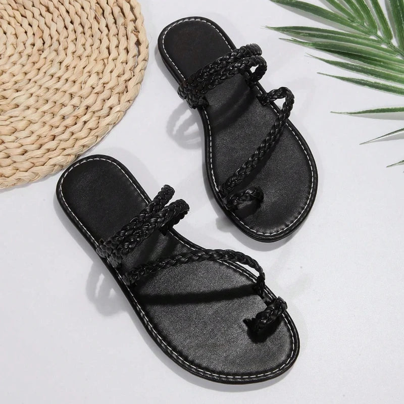 Strappy Slide On Sandals