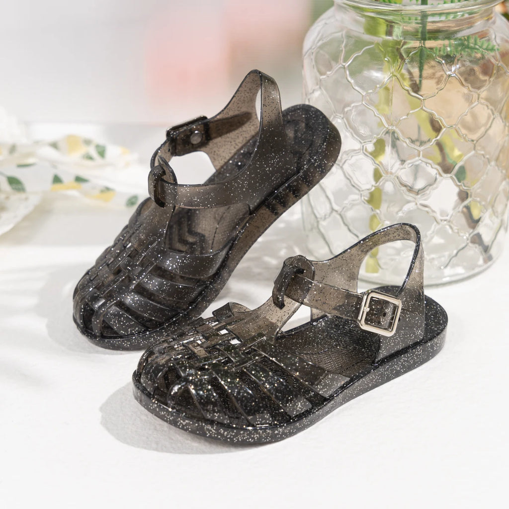 Girls Glitter Jelly Sandals