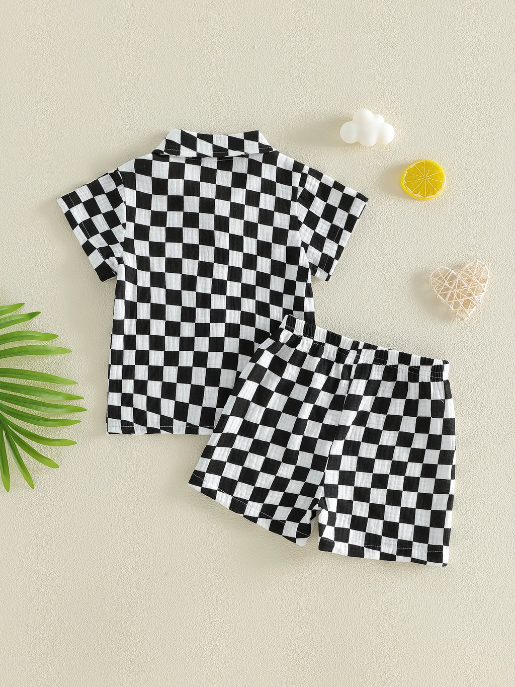Checkered Collared Set