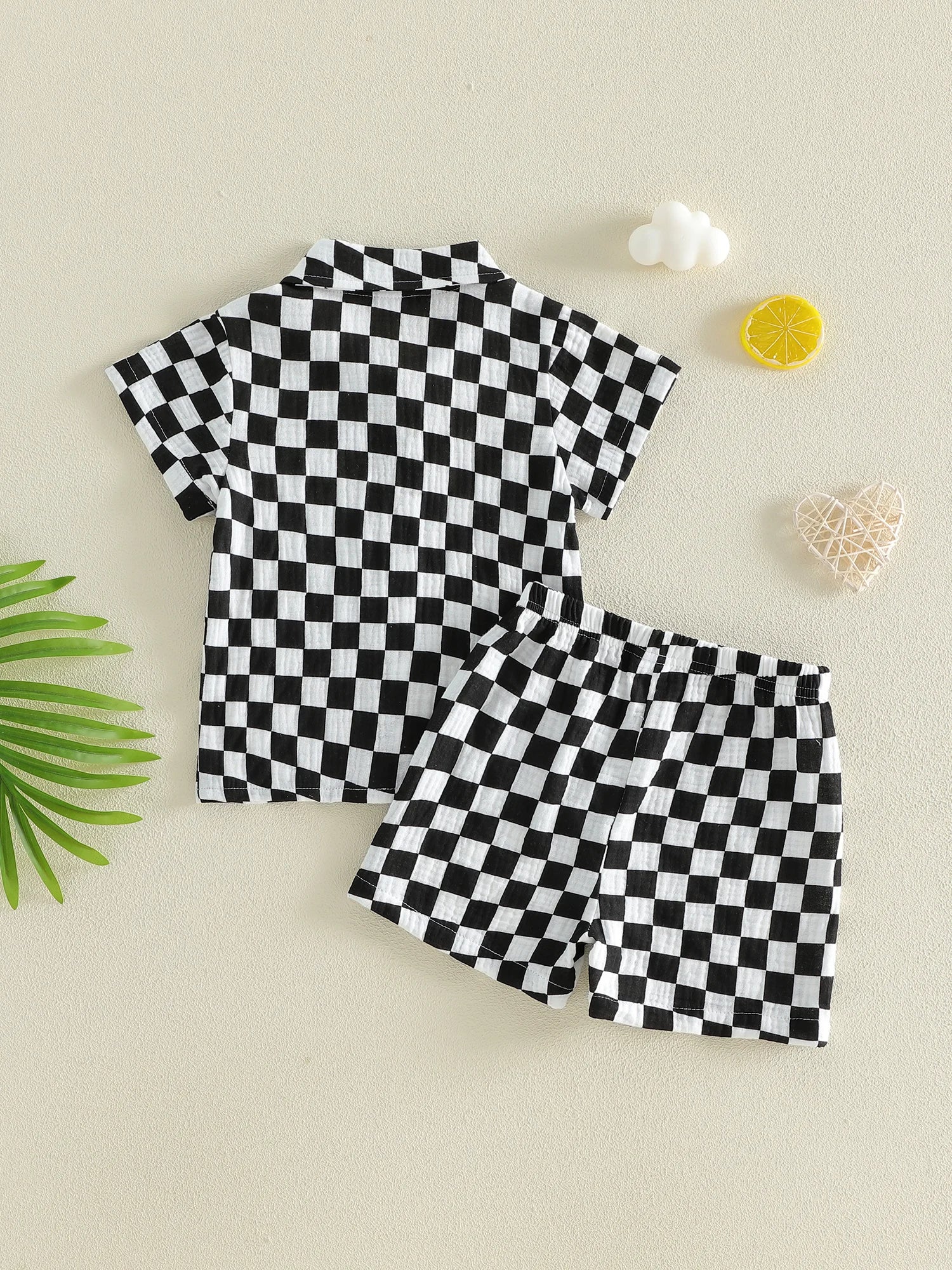 Checkered Collared Set