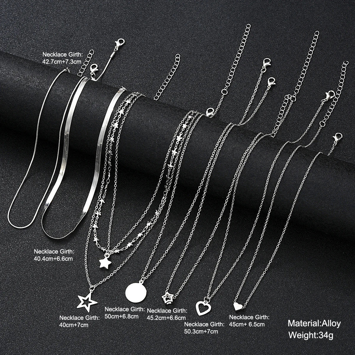 Necklace Set(9Pcs)