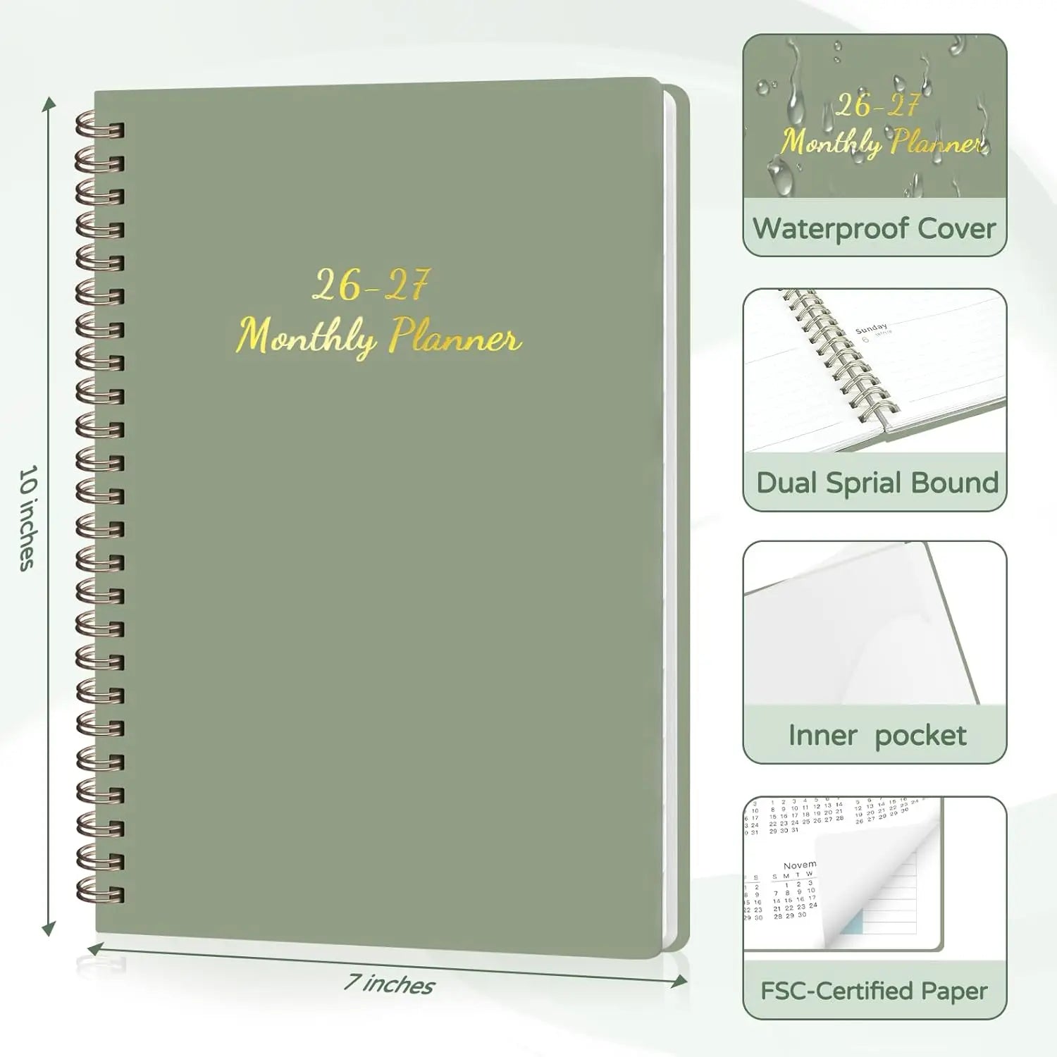 Jan 2026-Dec 2027 Monthly Planner(7×10)