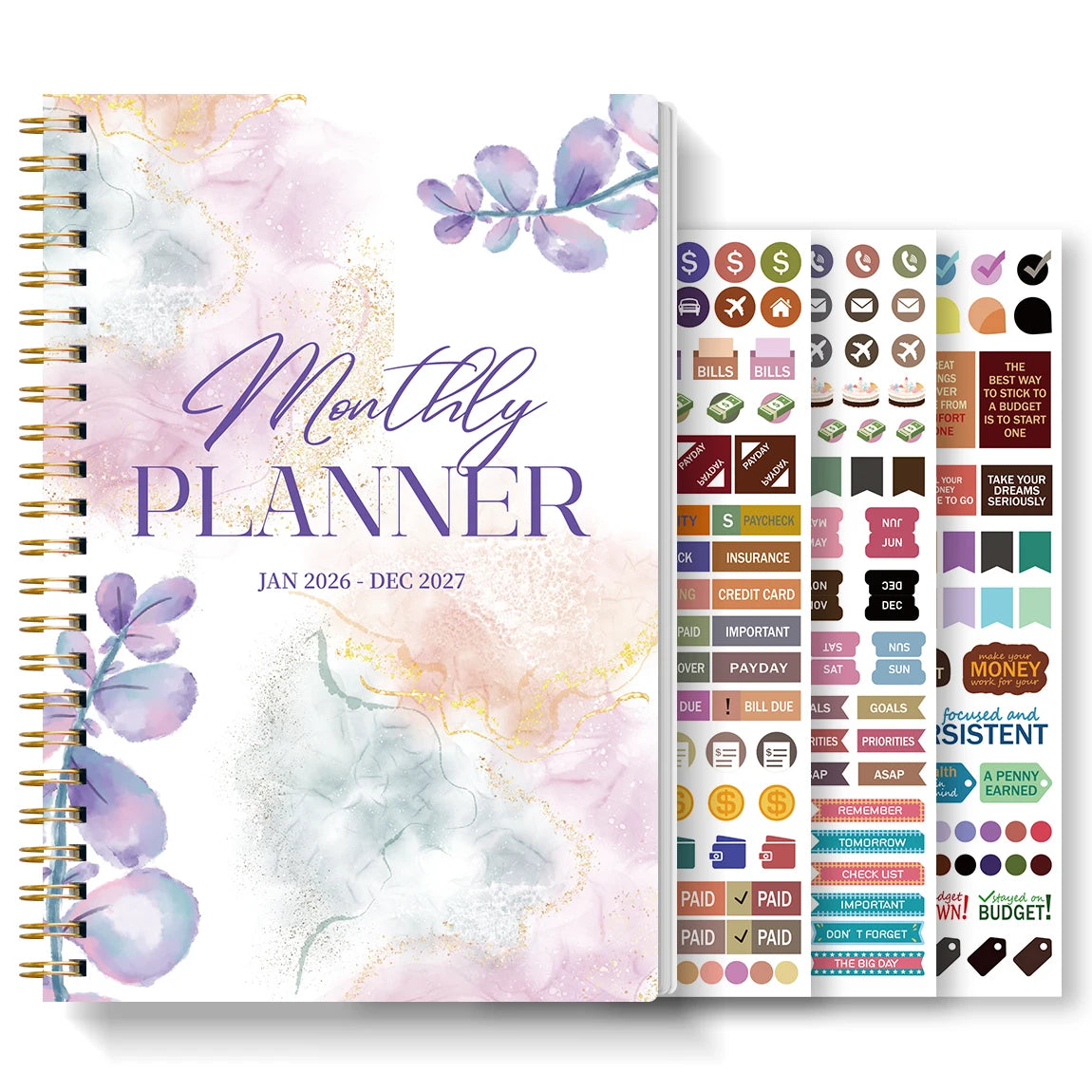 Jan 2026-Dec 2027 A5 Weekly & Monthly Planner