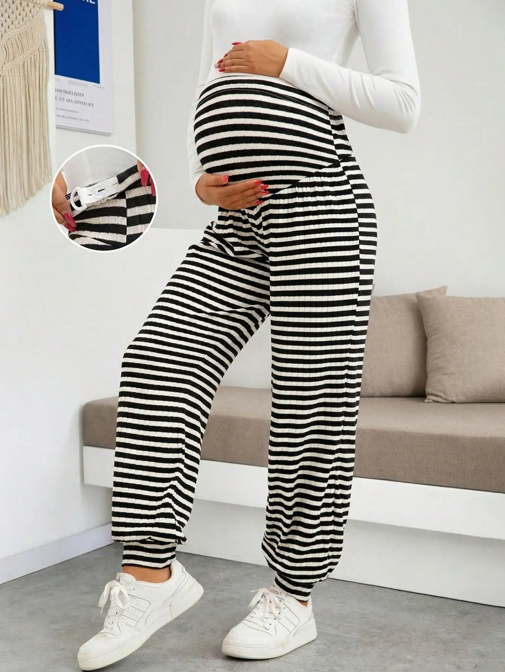 Maternity Striped Lounge Pants