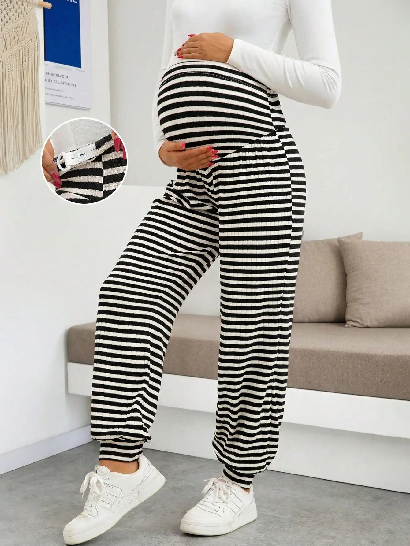 Maternity Striped Lounge Pants