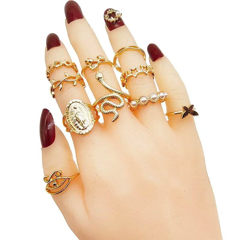Gold Metal Ring Set(30Pcs)