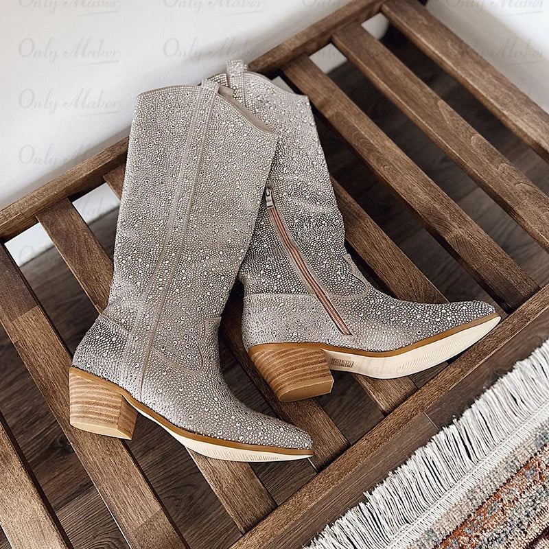 Sparkly Rhinestone Boots