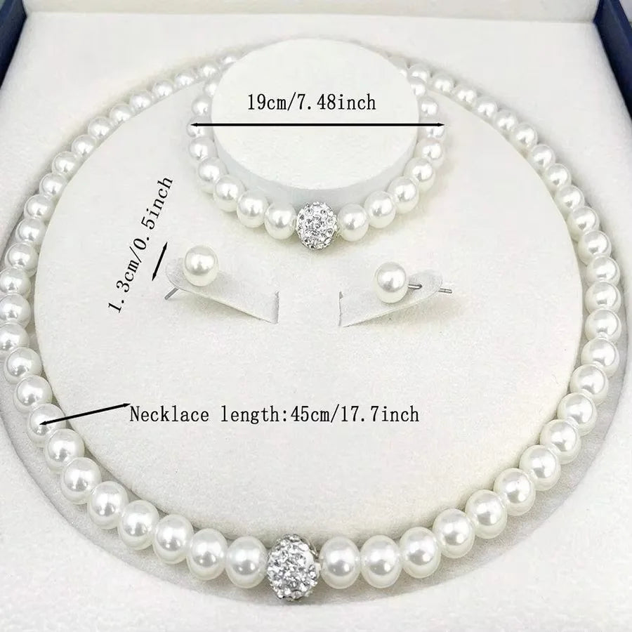 3 Pcs Pearl Jewelry Set