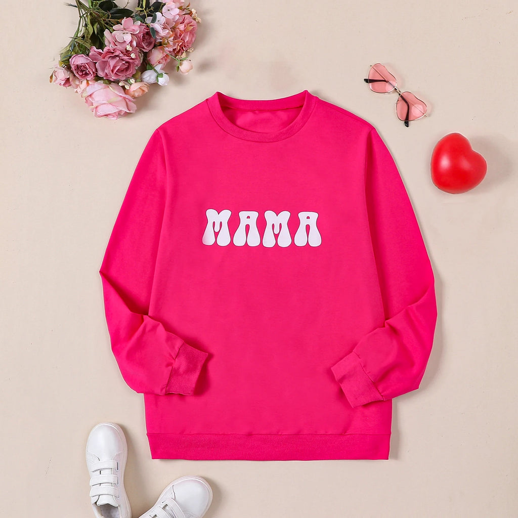 Mama Sweatshirt/Mama's Bestie Set with Headband