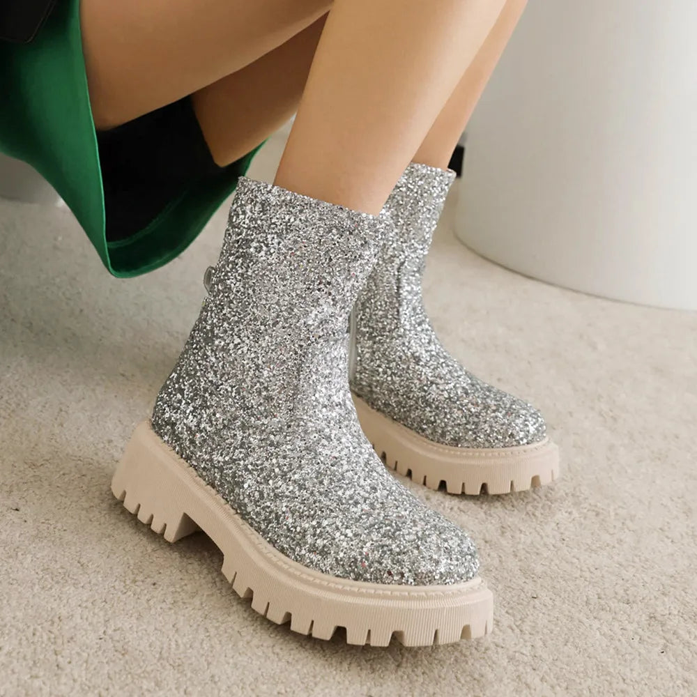 Chelsea Glitter Booties