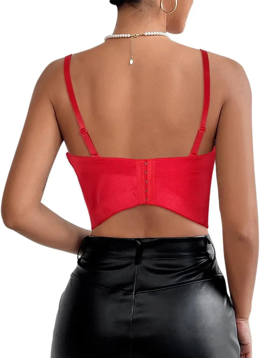 Rhinestone Tassel Bustier