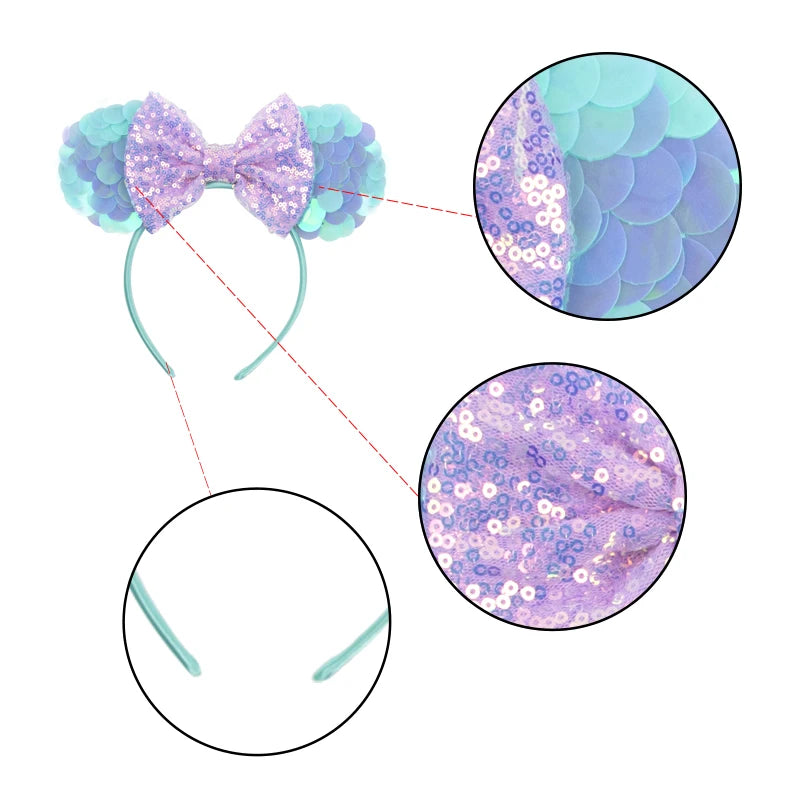 Sparkly Sequin Mouse Ears Headband