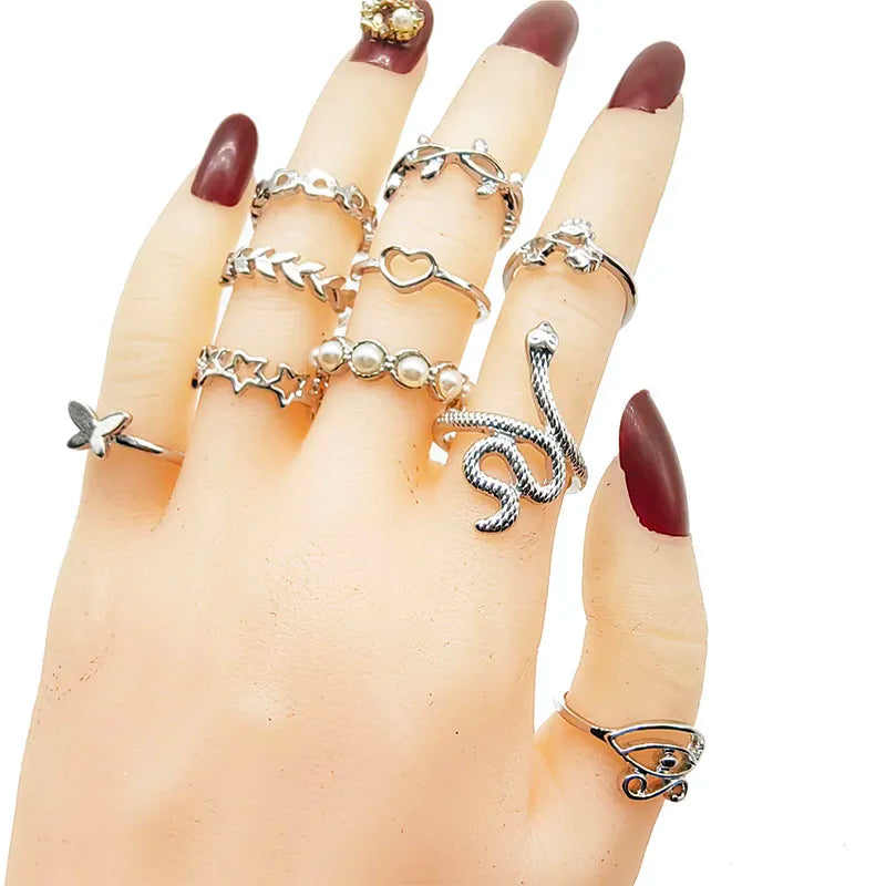 Gold Metal Ring Set(30Pcs)