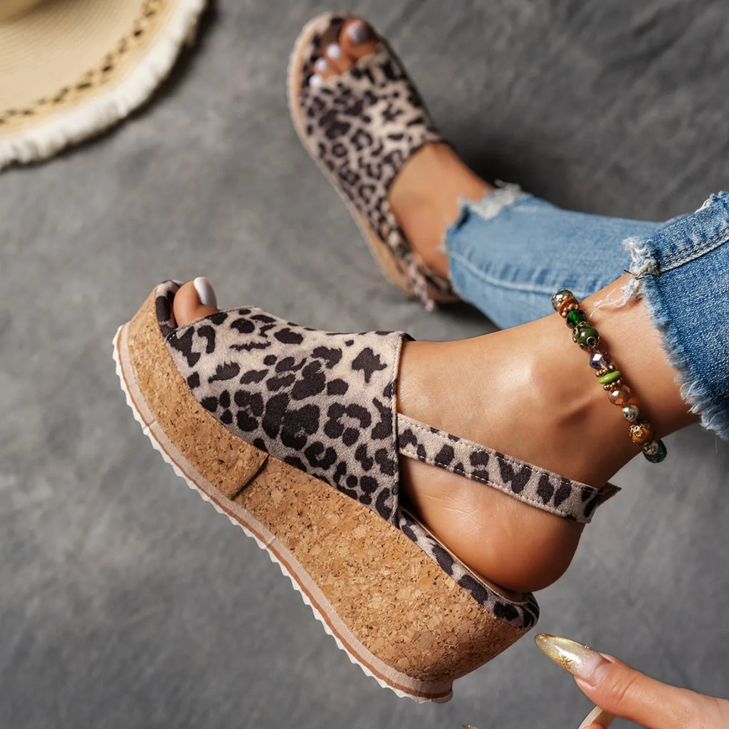Wedge Peep-Toe Sandals