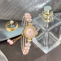 Pearl & Diamond Watch- with Adjustable Band